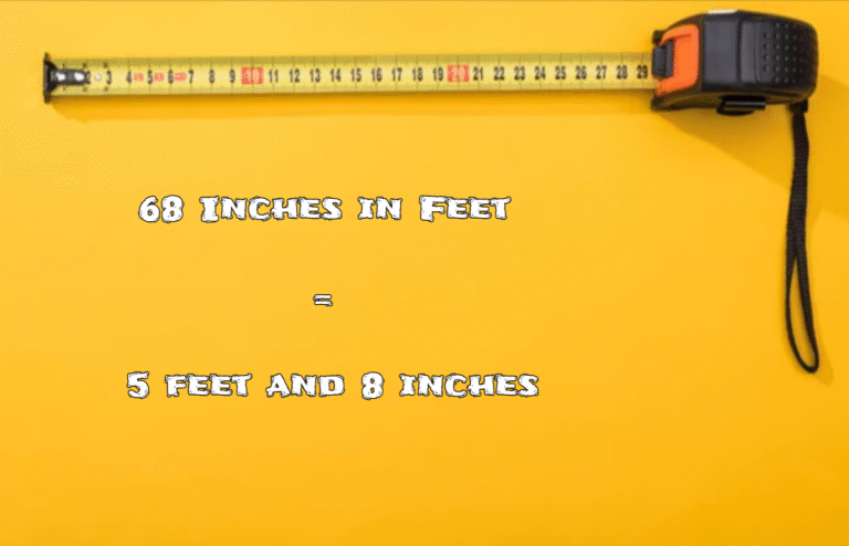 68 Inches in Feet